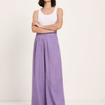 Wide-Leg Trousers - Purple Haze by LANIUS — fair fashion in organic materials, front view