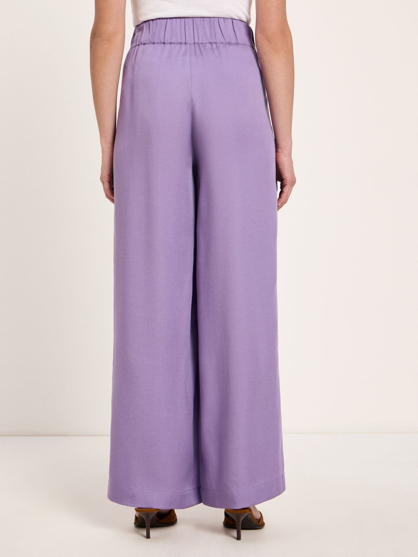 Wide-Leg Trousers - Purple Haze by LANIUS — fair fashion in organic materials, view 5