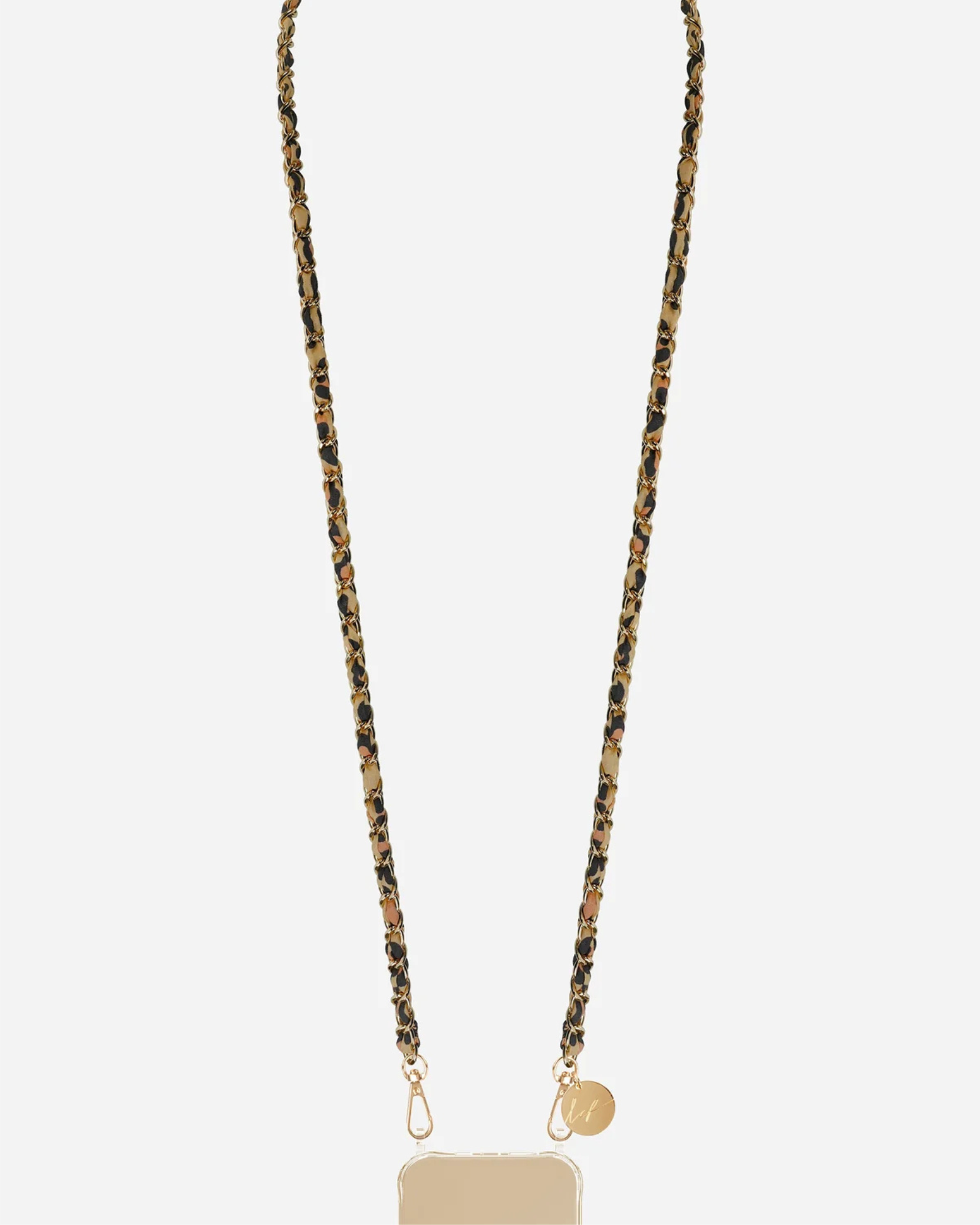 Leo Braided Crossbody Phone Chain Leopard stylish animal print smartphone accessory