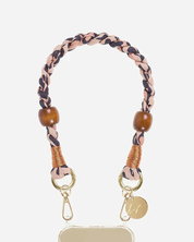 Leo Braided Wrist Phone Strap Leopard 40cm stylish braided phone accessory