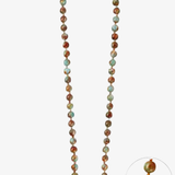 Leonie Phone Chain turquoise and brown marbled beads elegant crossbody smartphone accessory