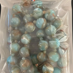 Leonie Phone Chain turquoise and brown marbled beads elegant crossbody smartphone accessory
