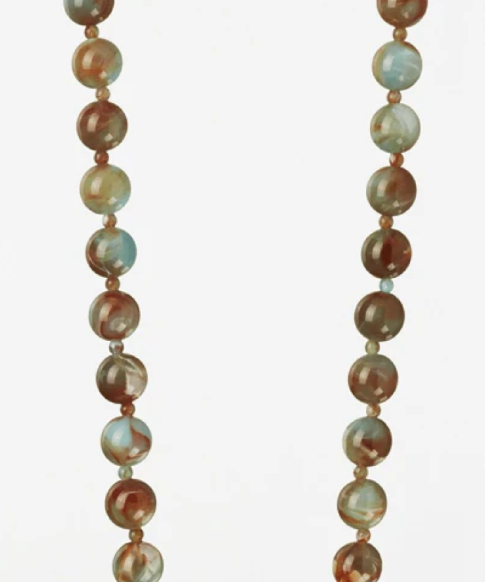 Leonie Phone Chain turquoise and brown marbled beads elegant crossbody smartphone accessory