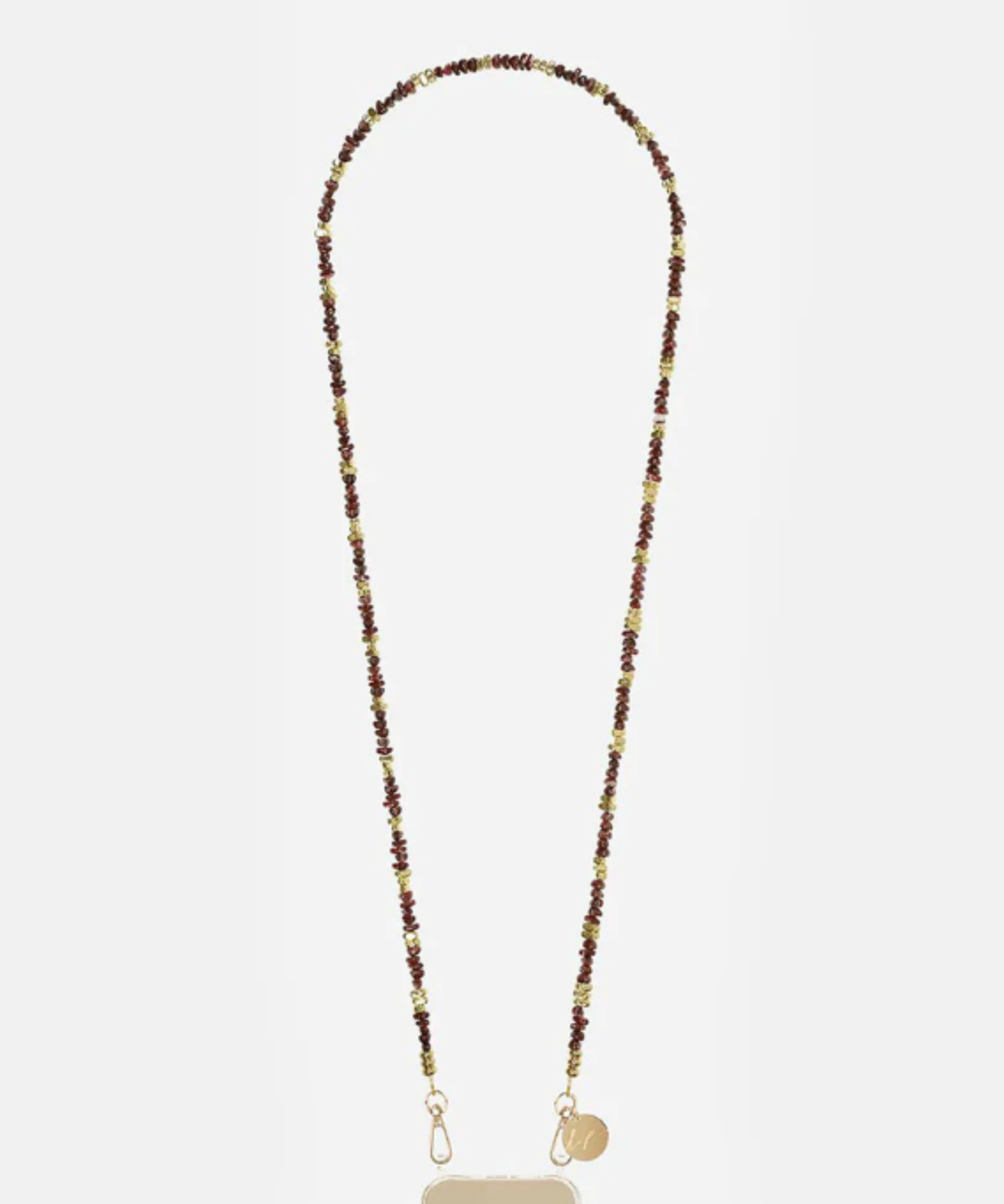 Liviya Beaded Phone Chain Chocolate elegant brown beaded smartphone accessory