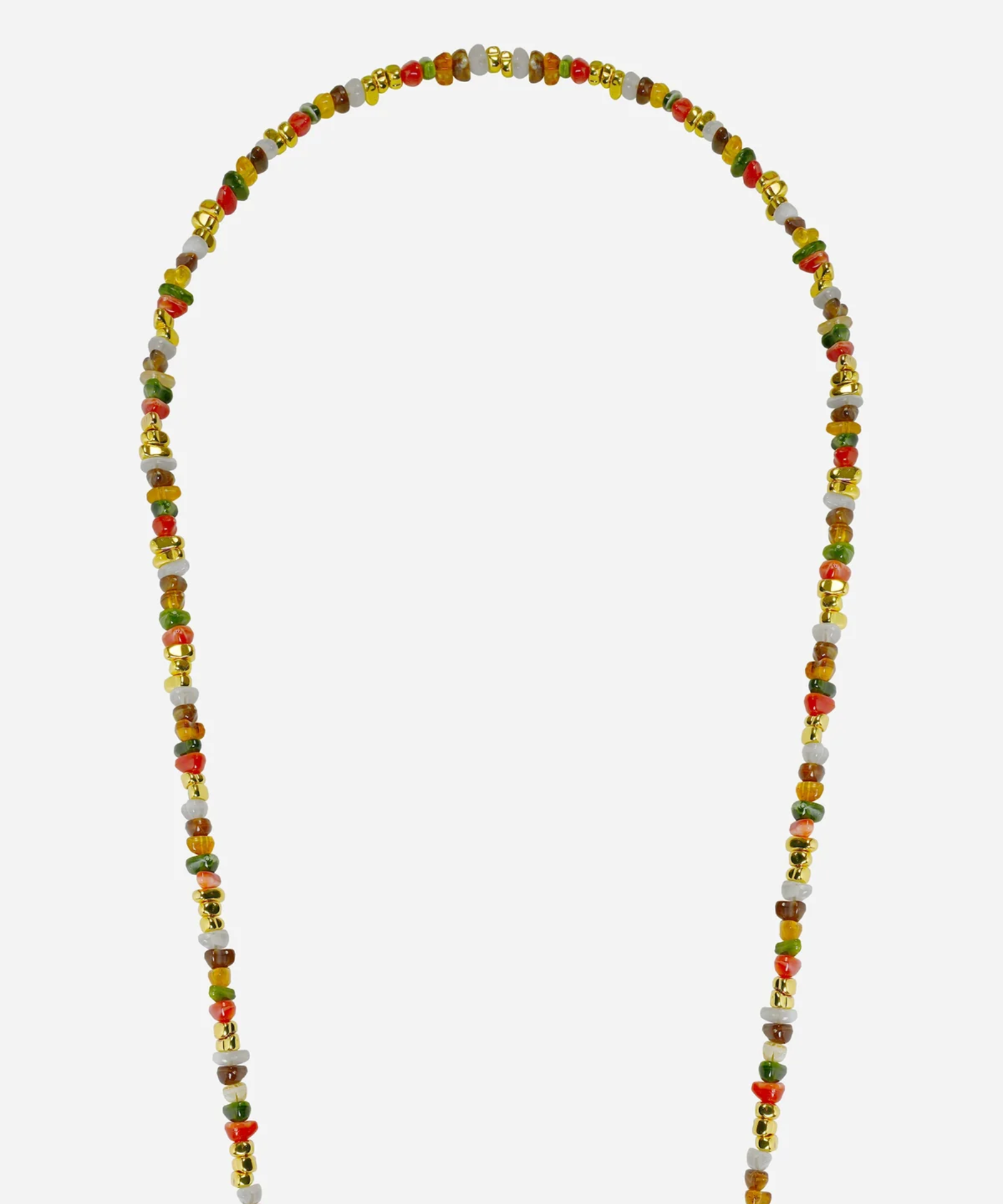 Liviya Beaded Phone Chain Khaki Mix natural tone beaded smartphone accessory
