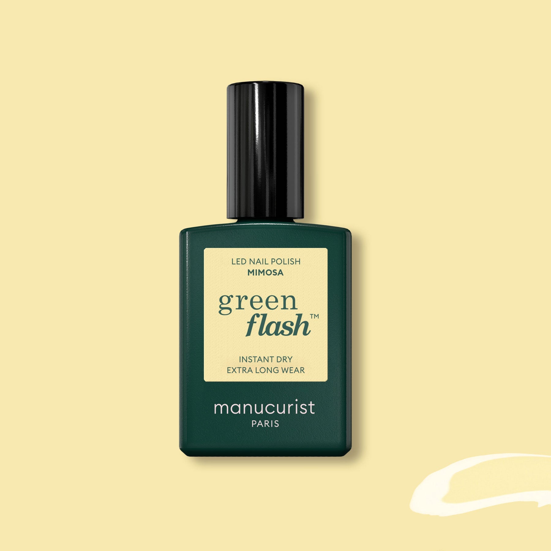 Manucurist Green Flash™ semi-permanent LED nail polish, Mimosa – bottle