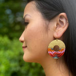 Style inspiration featuring Mayana Designs Lilac Circle Fringe Earrings