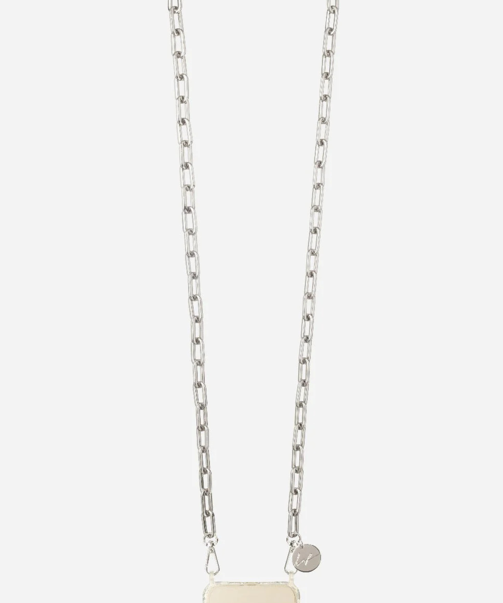 Mia Metal Link Phone Chain Silver stylish metallic smartphone accessory