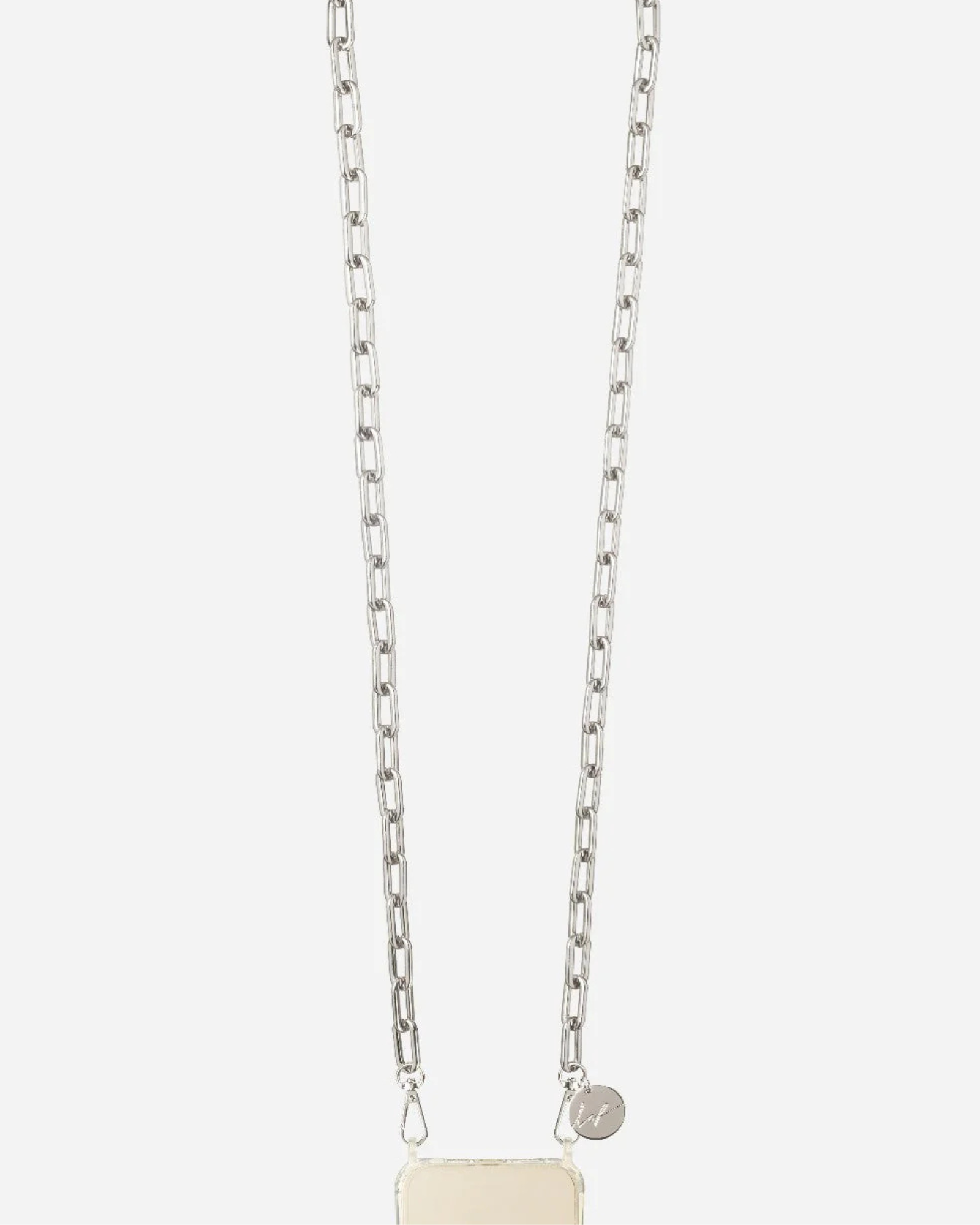Mia Metal Link Phone Chain Silver stylish metallic smartphone accessory