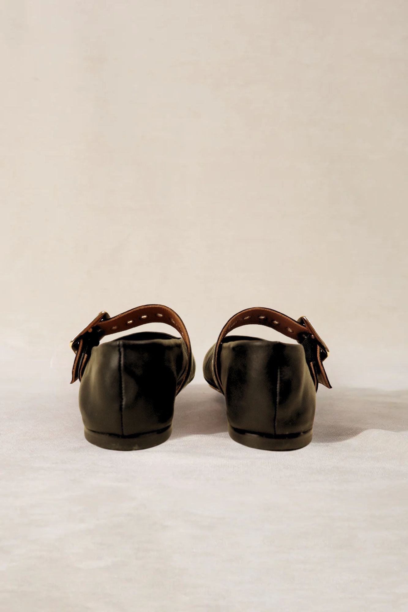 MICUIR Danseur de Roche black Mary Jane flats, back view