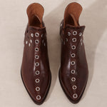 MICUIR Punky chocolate ankle boots seen from above