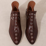 MICUIR Punky chocolate ankle boots seen from above