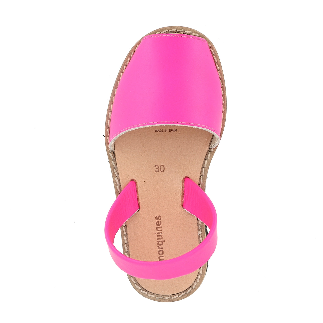 Minorquines avarca sandals in fluo fuchsia leather
