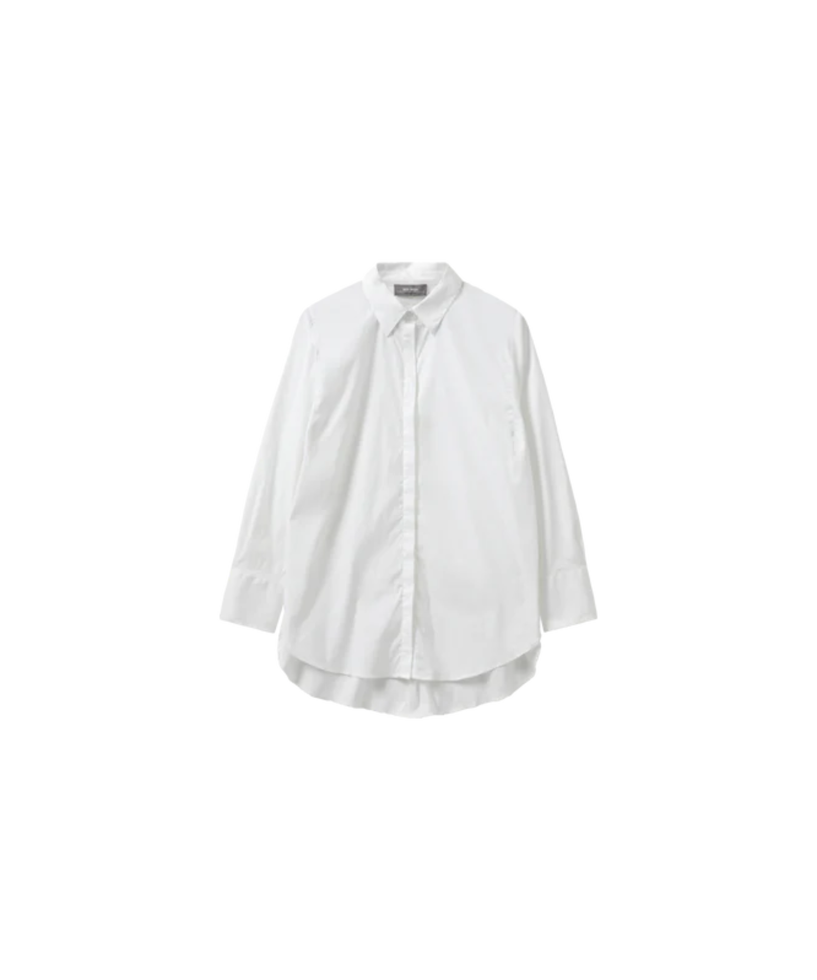 MMEnola Shirt in White, front view on model