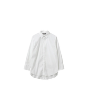 MMEnola Shirt in White, front view on model
