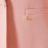 Pocket detail of MMJunie Miley blazer in soft pink textured twill