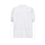 White MMTarima cotton blouse flat lay, back view showing relaxed fit