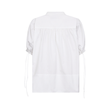 White MMTarima cotton blouse flat lay, back view showing relaxed fit