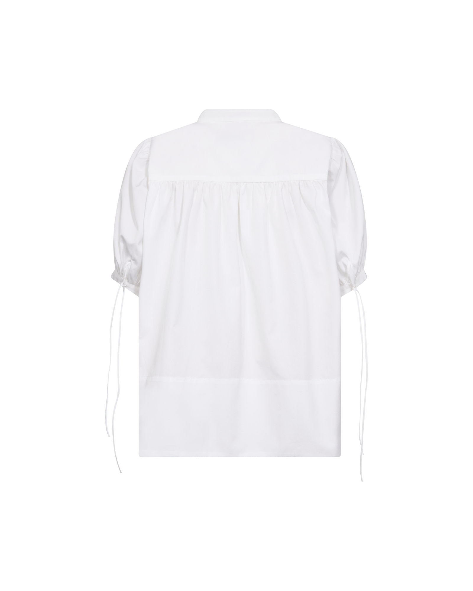 White MMTarima cotton blouse flat lay, back view showing relaxed fit