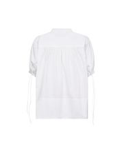 White MMTarima cotton blouse flat lay, back view showing relaxed fit