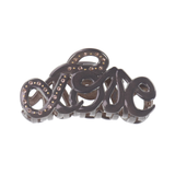 Mole Swarovski Love hair claw with glossy acetate finish front view