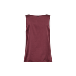 MOS MOSH Astrid round-neck silk satin tank top in Port Royale, back view