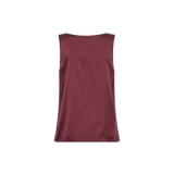 MOS MOSH Astrid round-neck silk satin tank top in Port Royale, back view