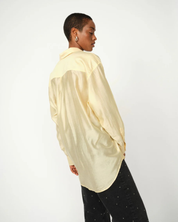 MOS MOSH MMDanika oversized vanilla shirt, back view, fluid TENCEL™, relaxed fit, soft neutral Quiet Luxury style.