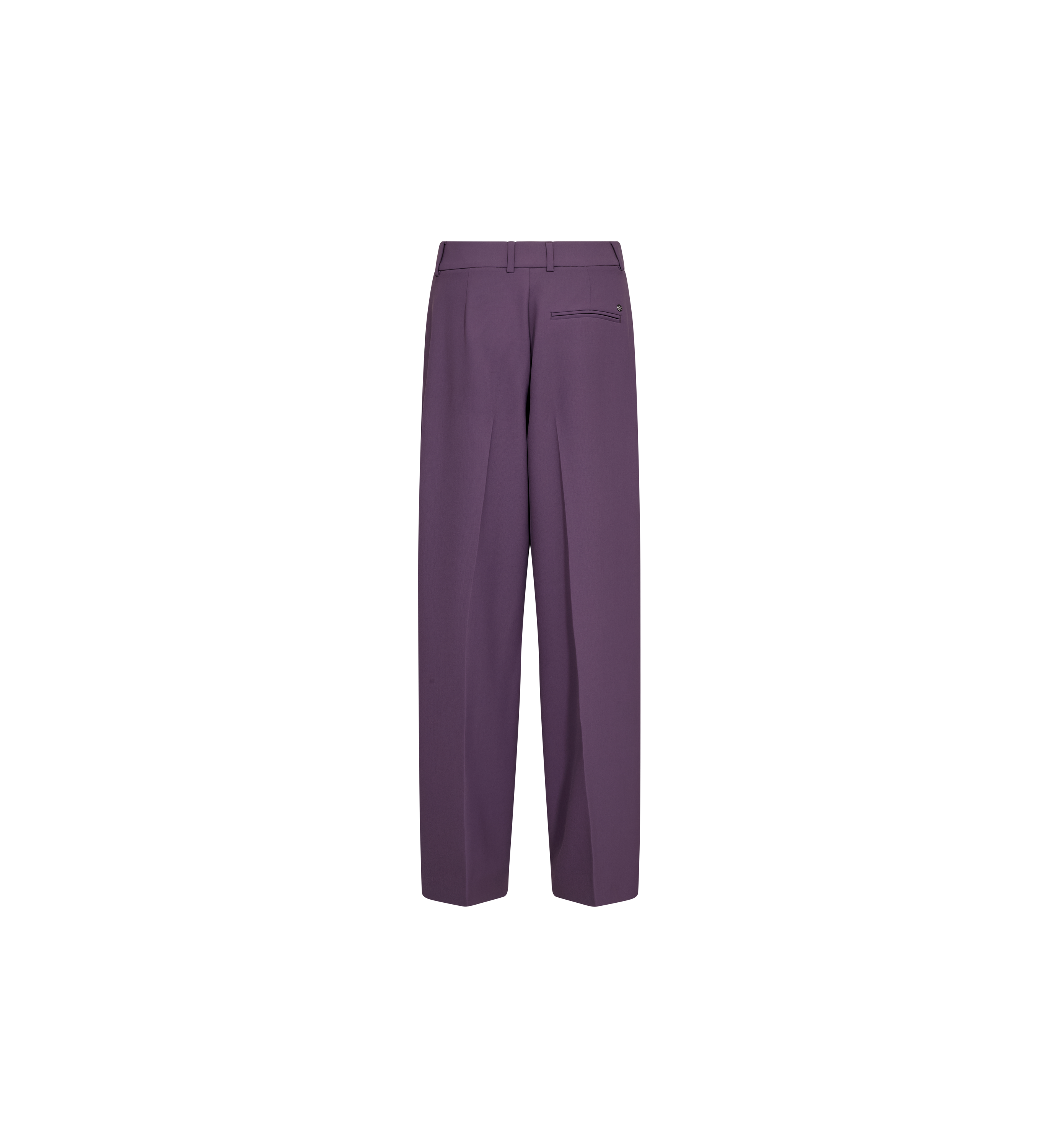 MOS MOSH Kay Miley pleated wide-leg trousers in Sweet Grape, back view