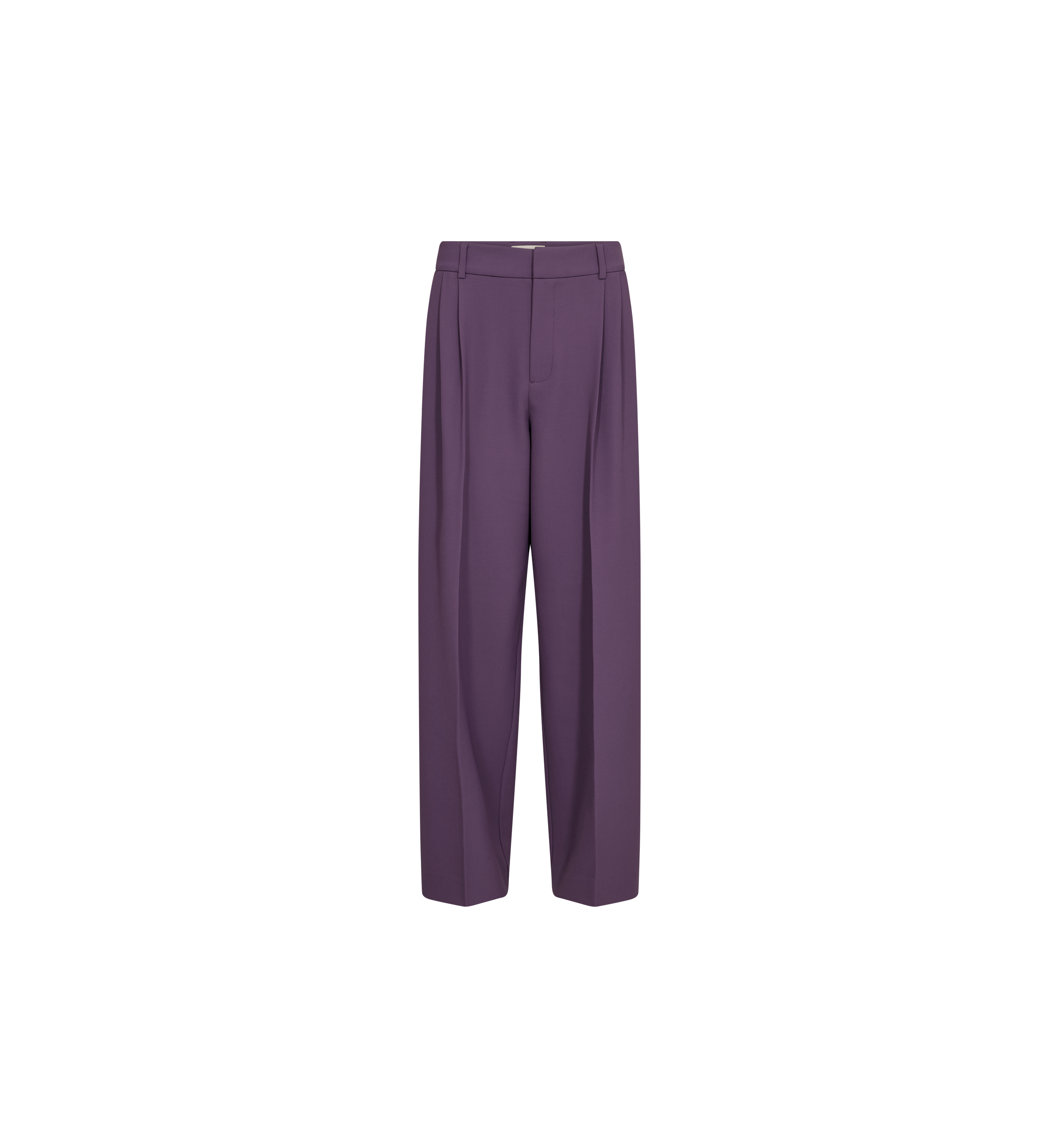 MOS MOSH Kay Miley pleated wide-leg trousers in Sweet Grape, front view