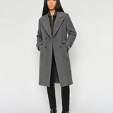 MOS MOSH Alva Loisa long coat in anthracite – worn