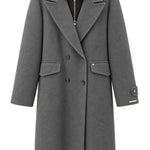 MOS MOSH Alva Loisa long coat in anthracite – front view