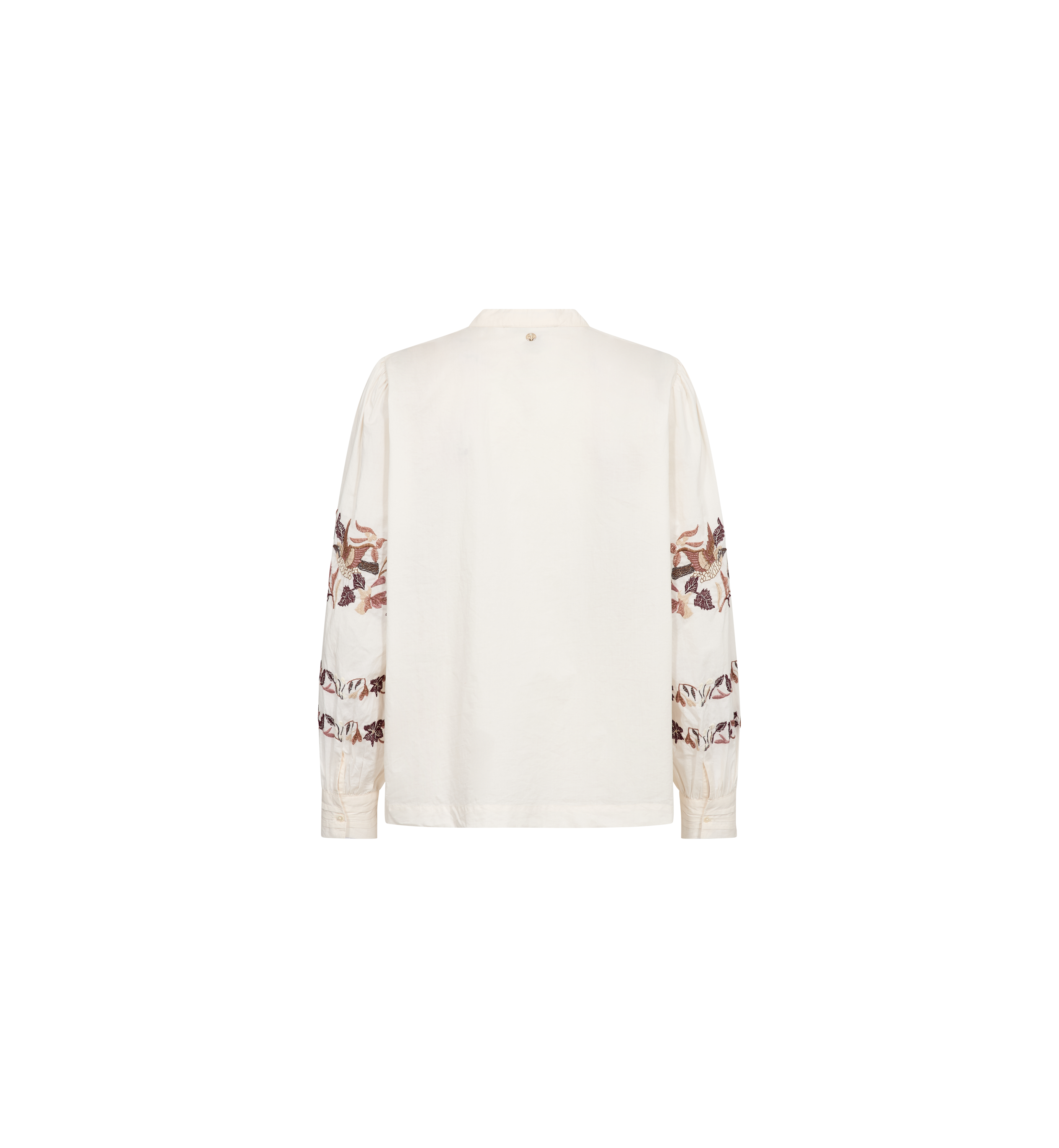 MOS MOSH Notto embroidered shirt in ecru, back view