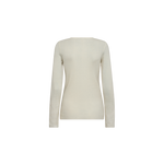 MOS MOSH Bouch crew-neck sweater in ecru – back view