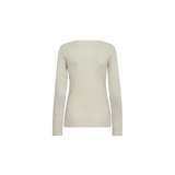 MOS MOSH Bouch crew-neck sweater in ecru – back view