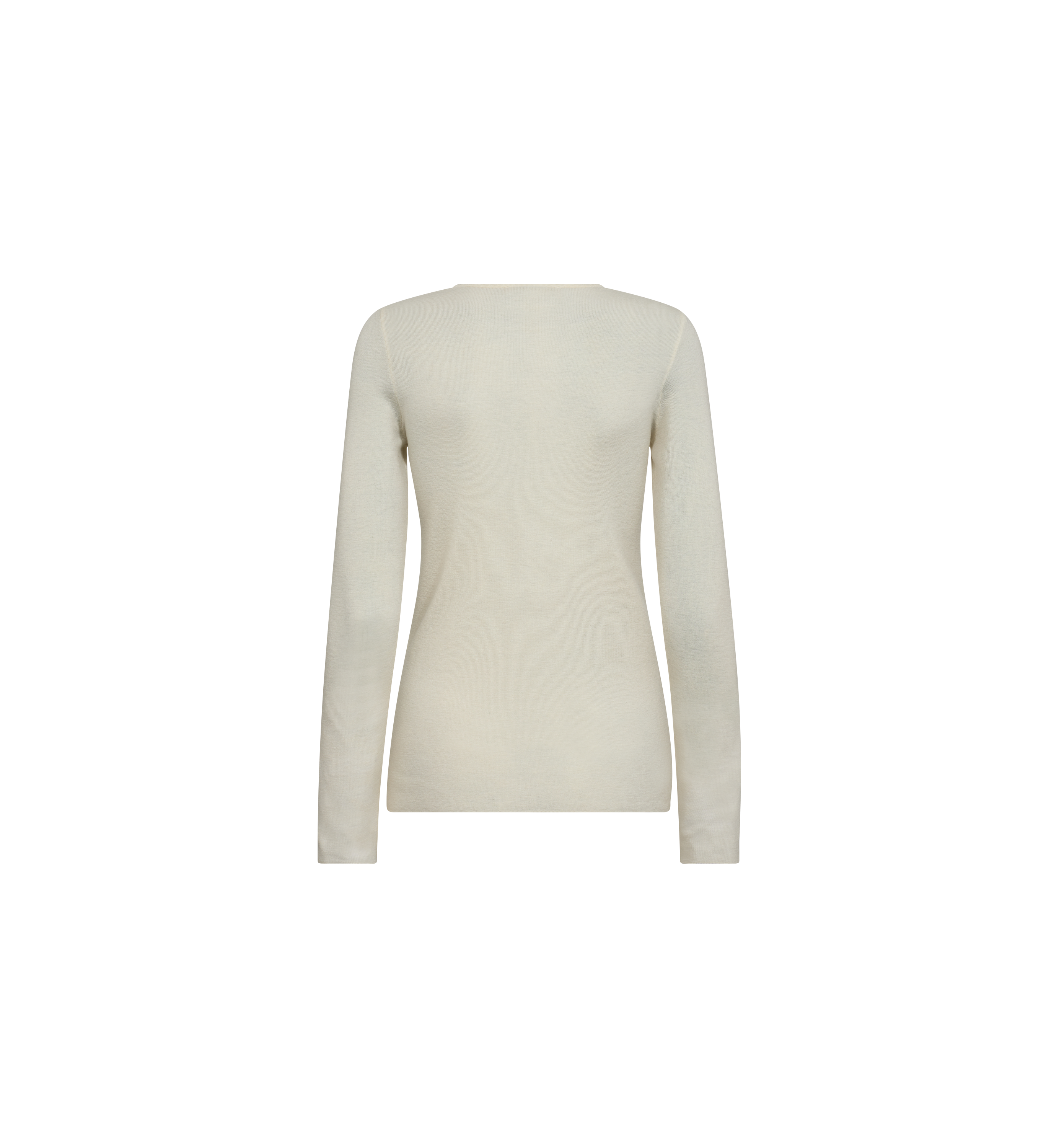 MOS MOSH Bouch crew-neck sweater in ecru – back view