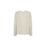 MOS MOSH Thora V-neck jumper in ecru, back view