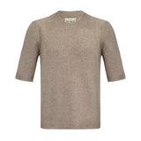 Cashmere T-Shirt – Cappuccino – front view