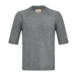 Cashmere T-Shirt – Grey – front view
