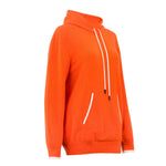 Nuage Cashmere Hoodie – Aperol – side view