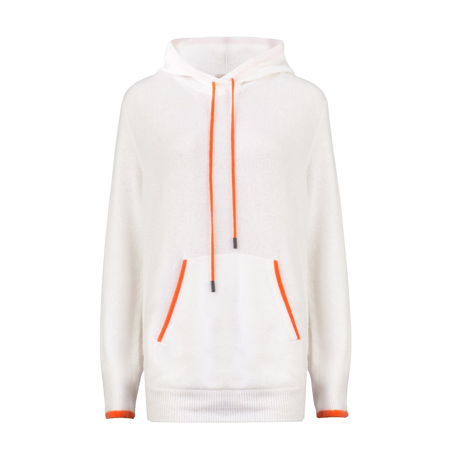 Nuage Cashmere Hoodie – White Angel – front view