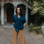 Iconic V-Neck Jumper – Teal – view 4