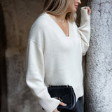 Iconic V-Neck Jumper – Vanilla – view 3