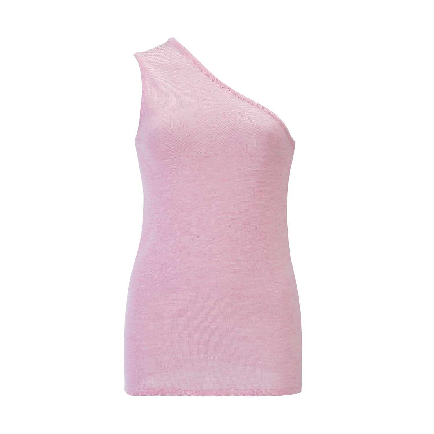 One-Shoulder Top – Pink – front view