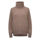 Roll-Neck Jumper – Hot Cappuccino – front view