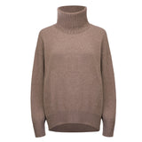Roll-Neck Jumper – Hot Cappuccino – front view