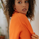 Roll-Neck Jumper – Hot Orange – view 3