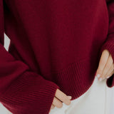 Wide-Sleeve Jumper – Burgundy – view 5