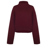 Wide-Sleeve Jumper – Burgundy – front view