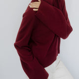 Wide-Sleeve Jumper – Burgundy – view 2